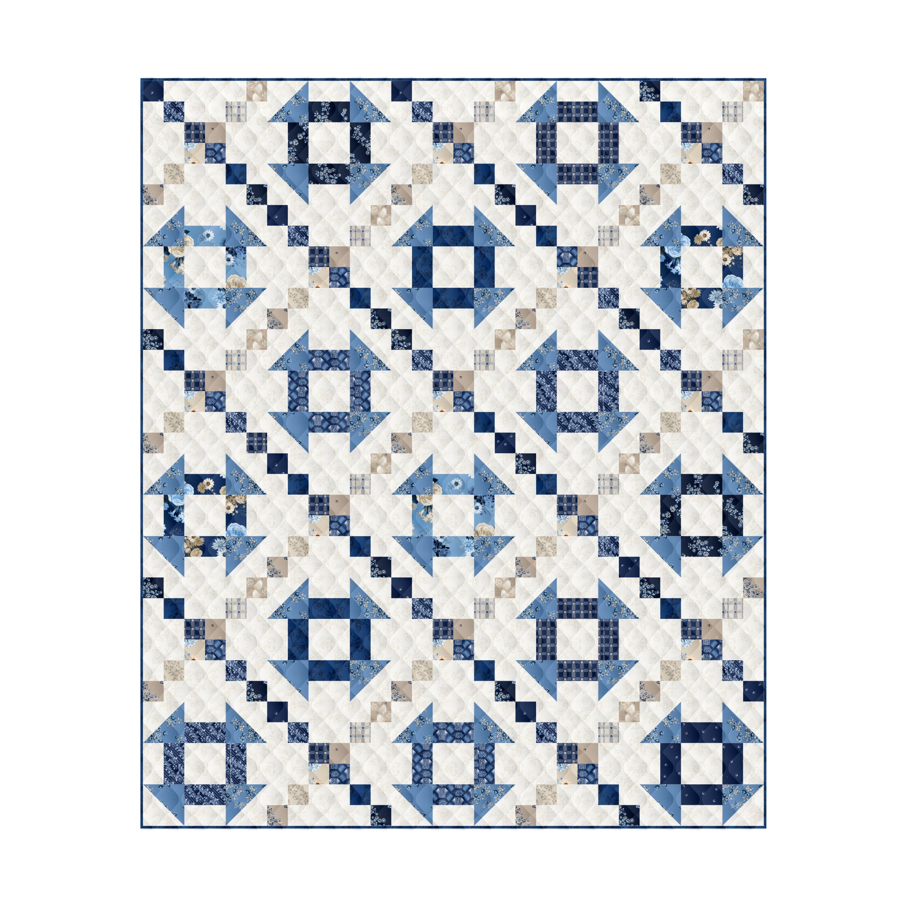 Churns and Chains - Quilt Kit Bellflower (60.5" x 72.5")