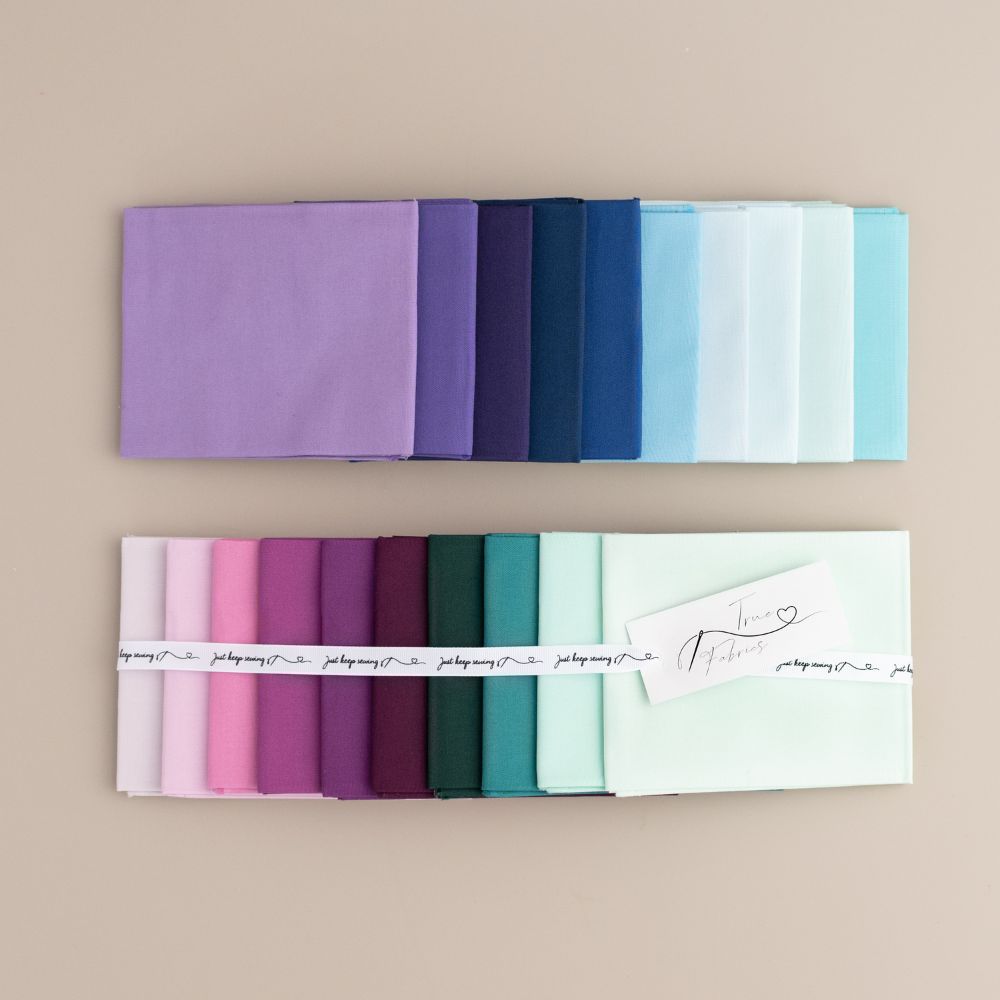 Bundle & Save - True Fabrics - Solids - 5 Fat Quarters Bundles Precut
