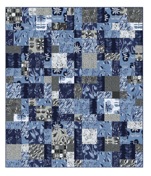 Geometry - Quilt Kit - MOD Cloud (Throw size, 54" x 63")