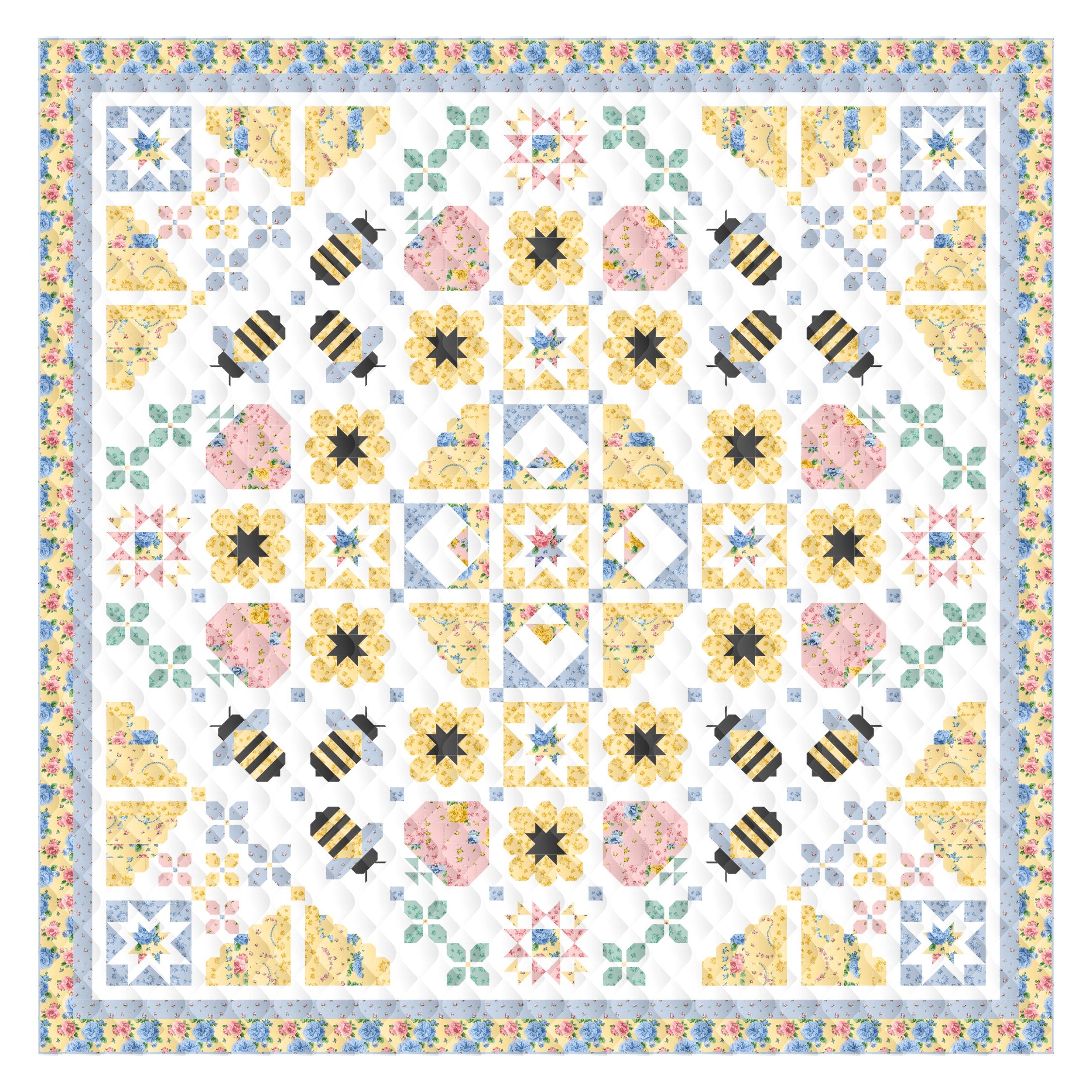 Block Of The Month - Tea Garden (107.5" x 107.5")