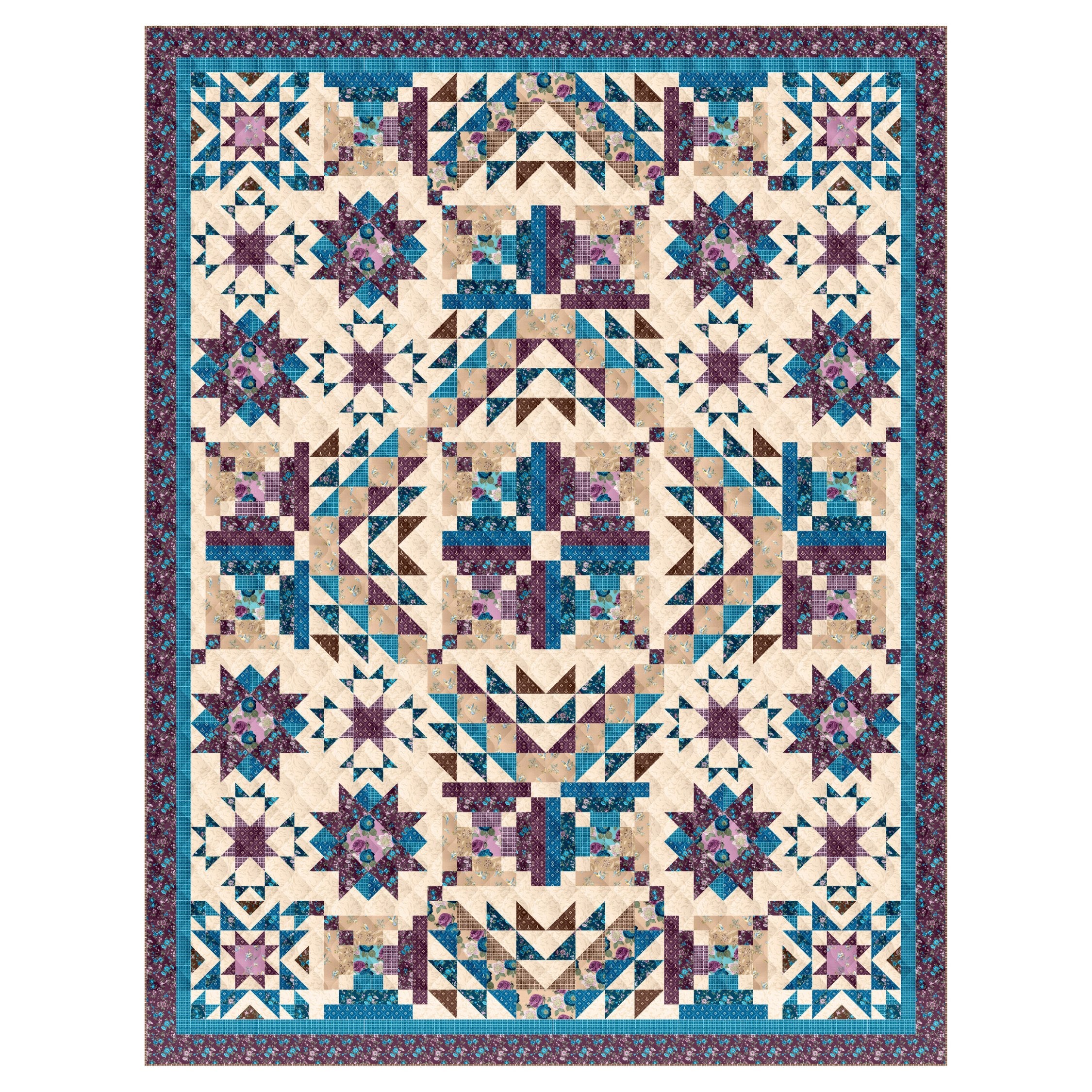 Block Of The Month - Velvet Thistle (96" x 128")