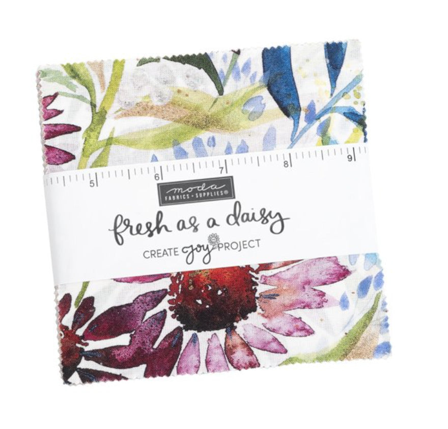 Fresh as a Daisy 5" charm pack fabric