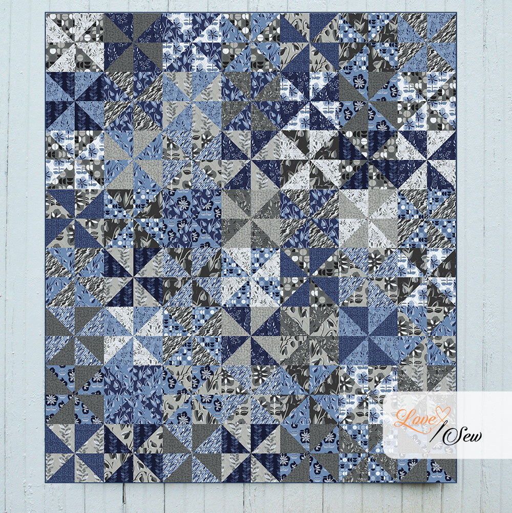 Twirl - Quilt Kit - MOD Cloud Fabrics (Throw size, 56" x 64")