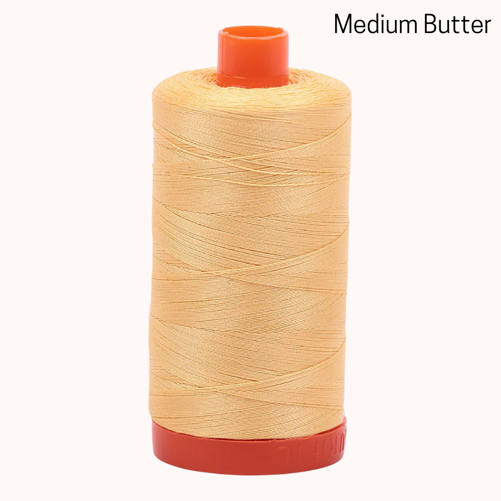 Aurifil 50 WT Cotton Mako Large Spool Thread Butter