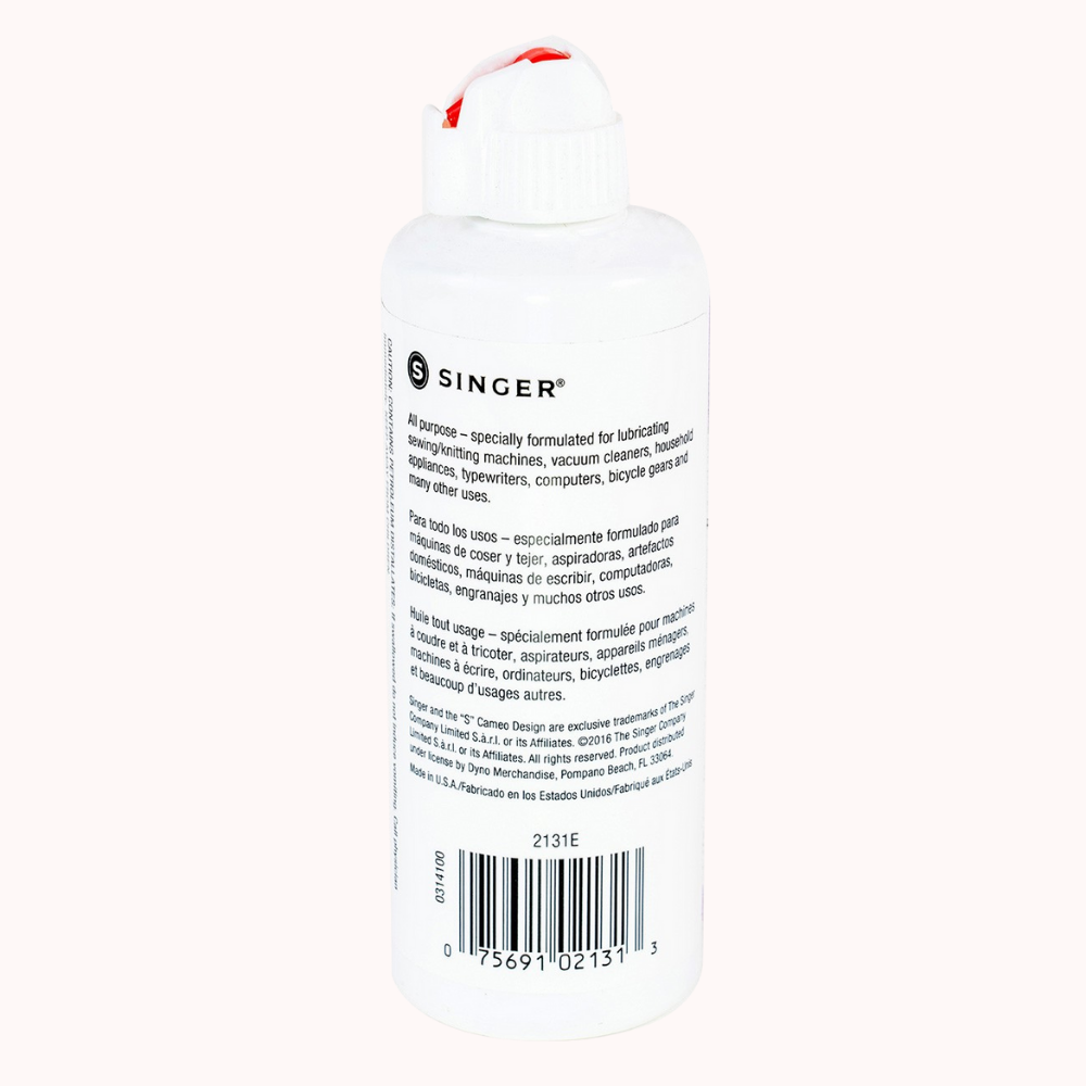Sewing Machine Oil Squeeze Bottle - 4oz - Singer