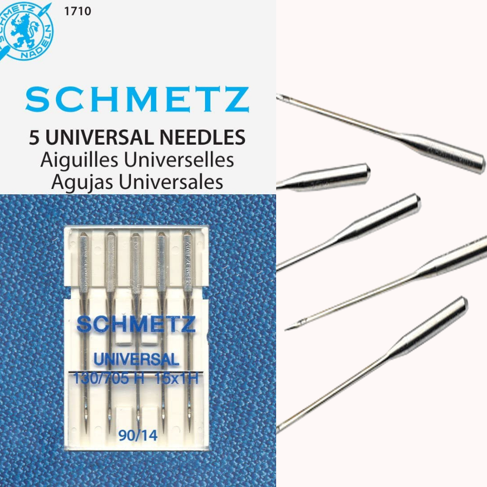 Schmetz Universal Sewing Machine Needles Size 90/14 Pack of 5 - Old Mill  Quilting