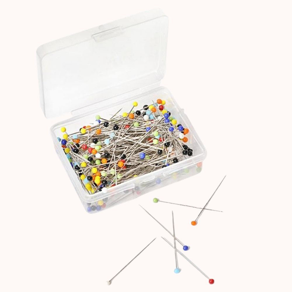Colored Ball Glass Heads Long Sewing Pins for Fabric, Straight Pins - China  Sewing Pins and Pins for Fabric price