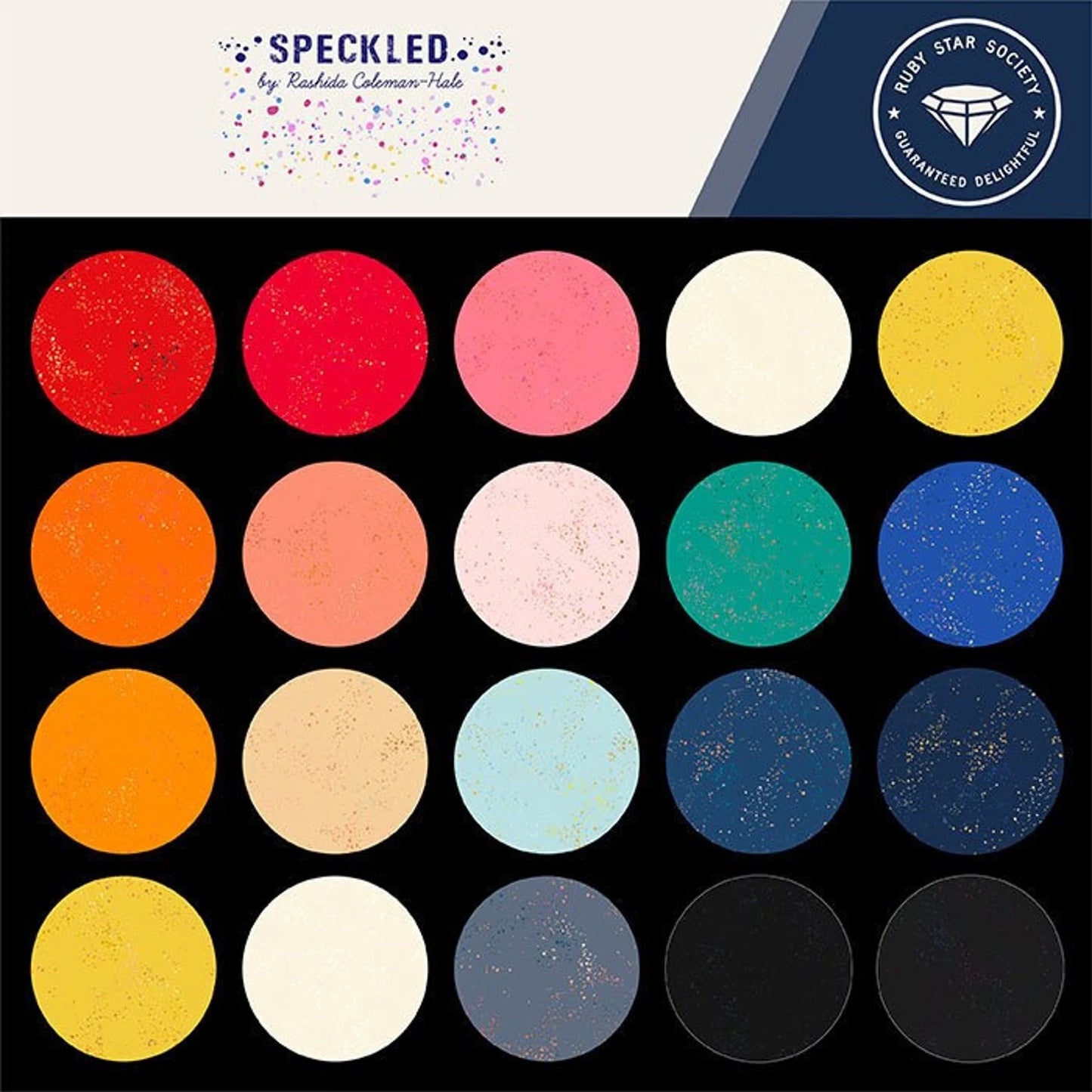 Speckled 5" charm pack fabric