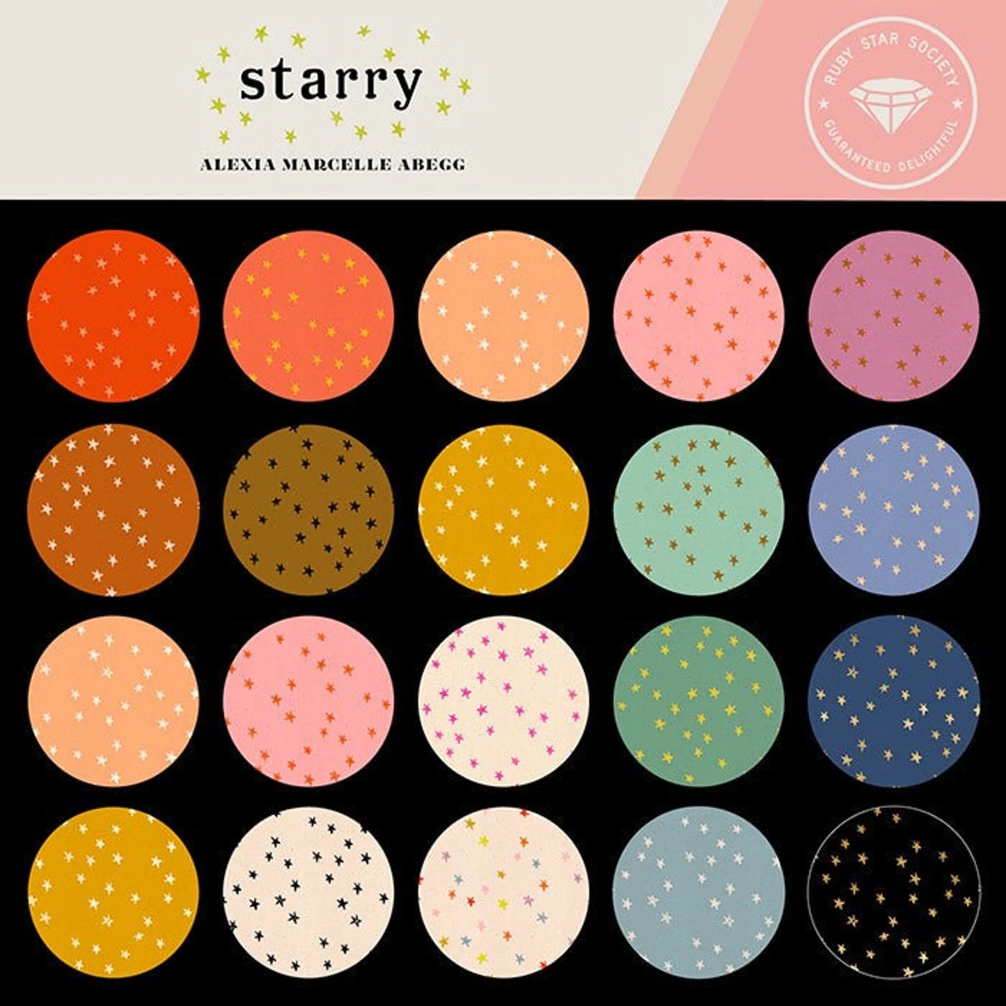 Starry 5" charm pack fabric