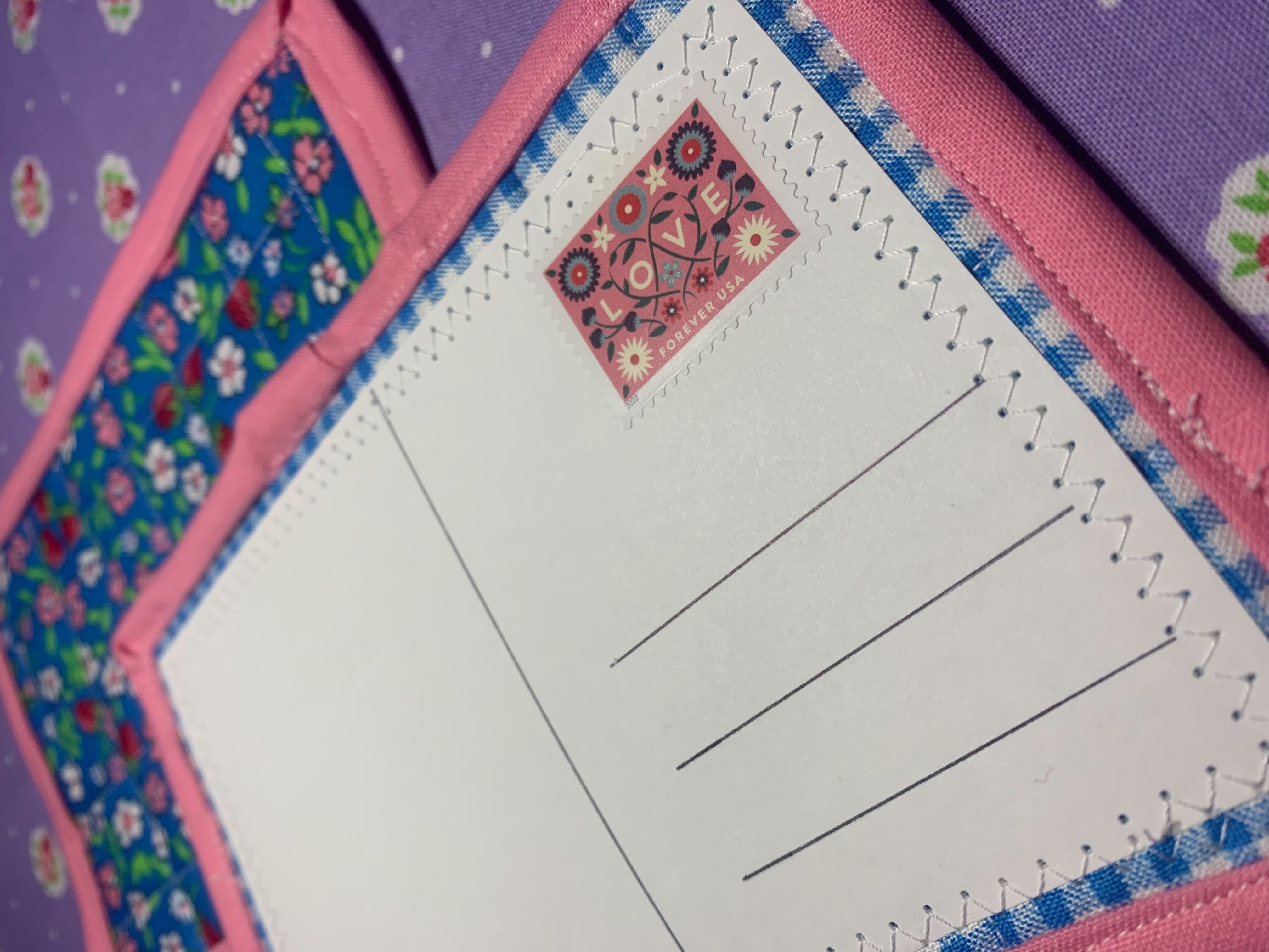 Random Acts of Quilt Kindness Quilted Postcards Love Sew