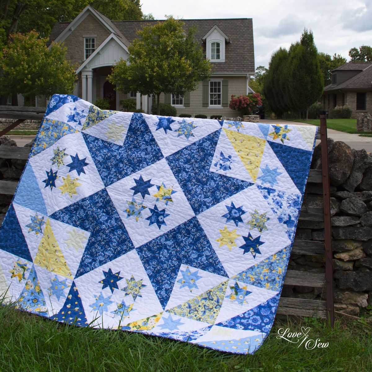 Star Light - Quilt Kit - Sunshine Blooms (72" x 72")