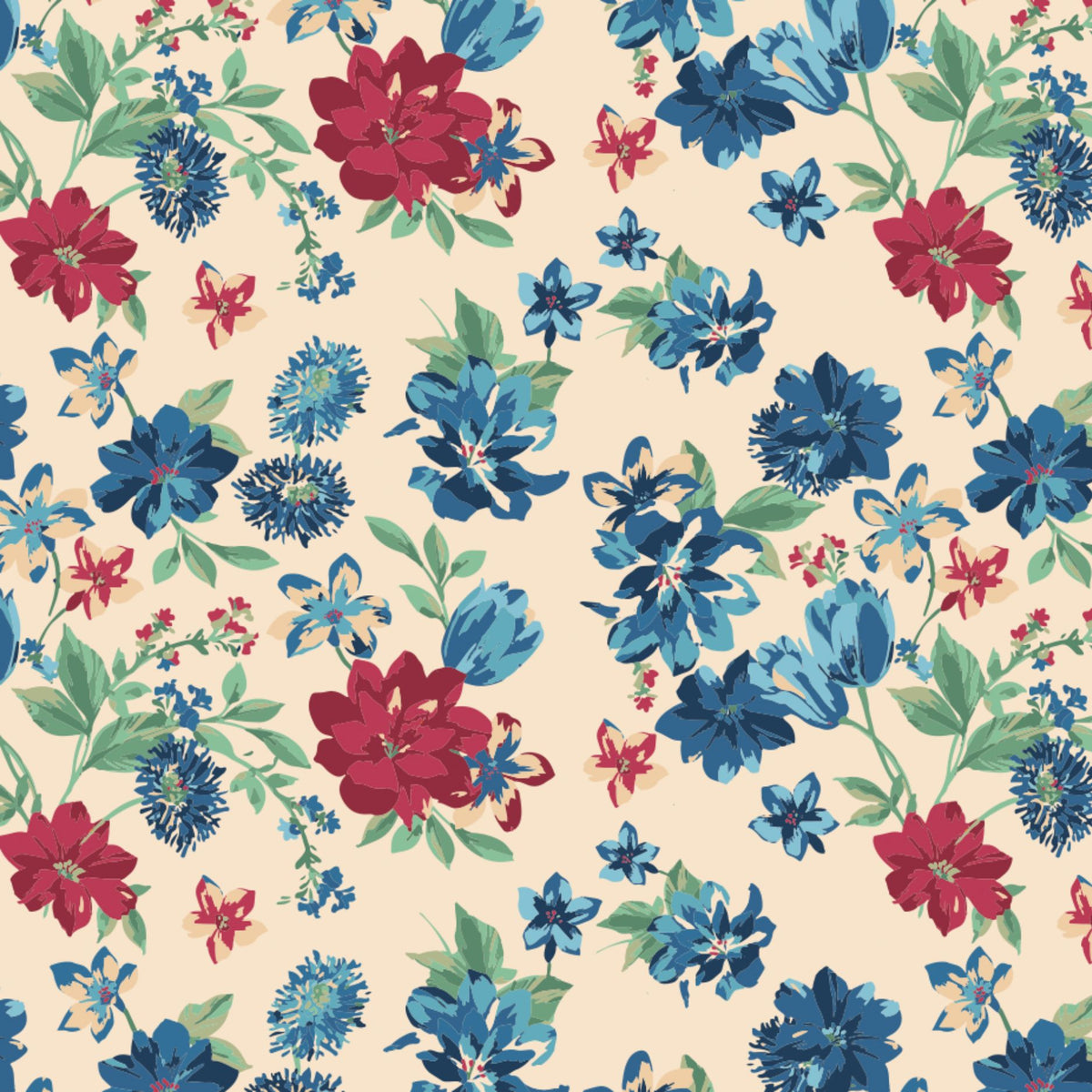 True Fabrics - Americana Garden - Fabric by the yard