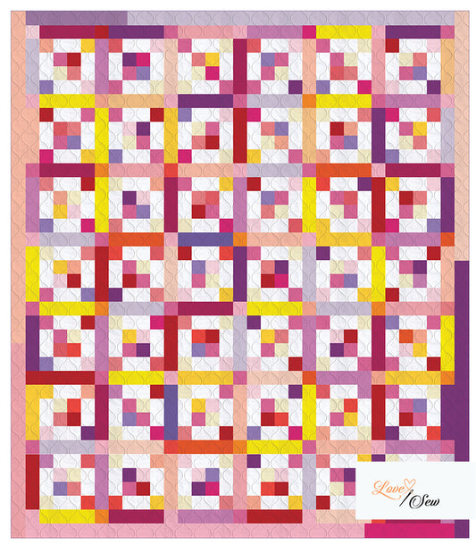 Hidden Lattice - Quilt Kit - Solids Daybreak (66" x 76")