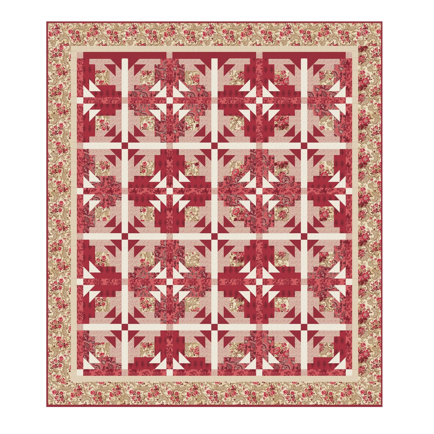 Sedona - Quilt Kit - En Rouge (78" x 89")