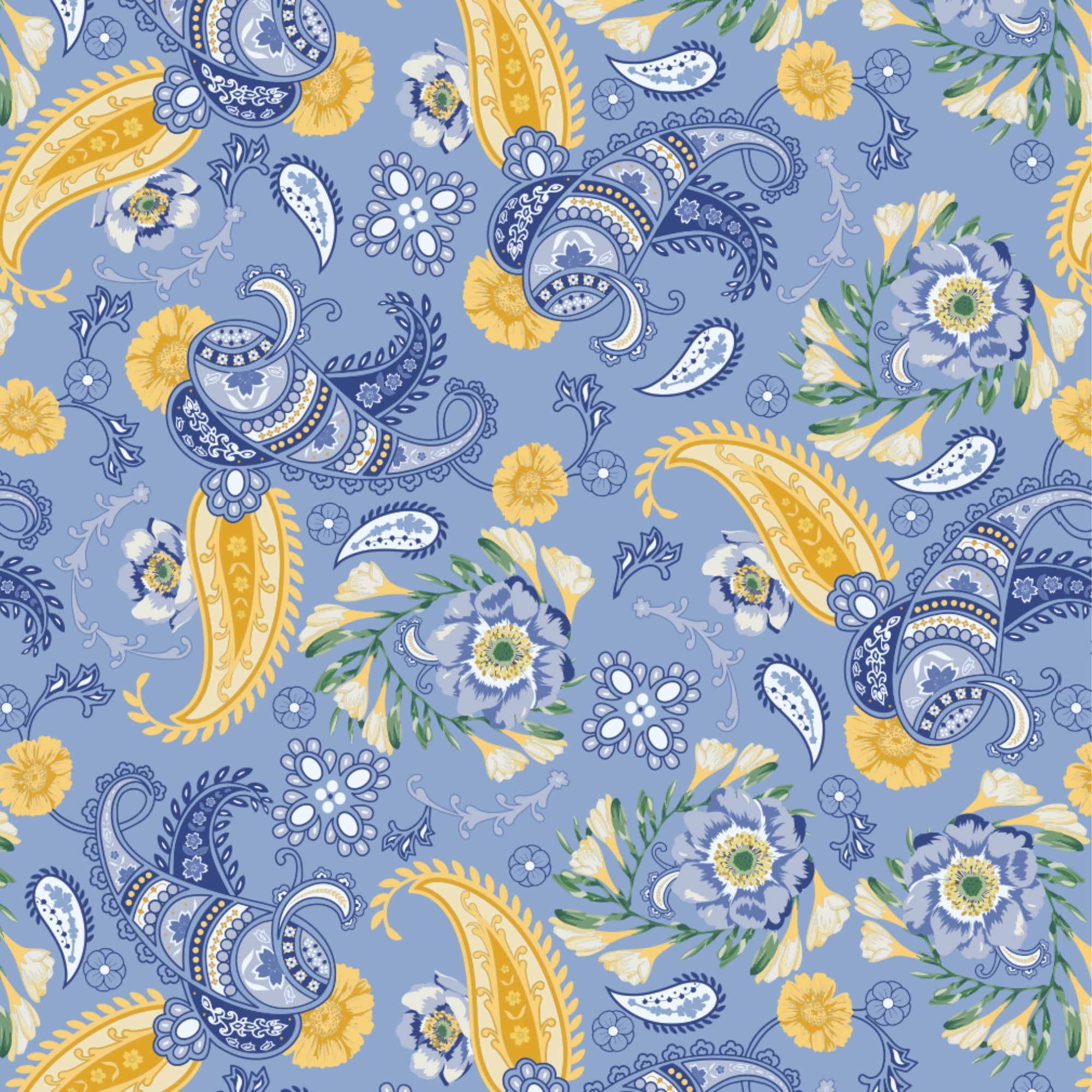 True Fabrics - Sunshine Blooms - Fabric by the yard