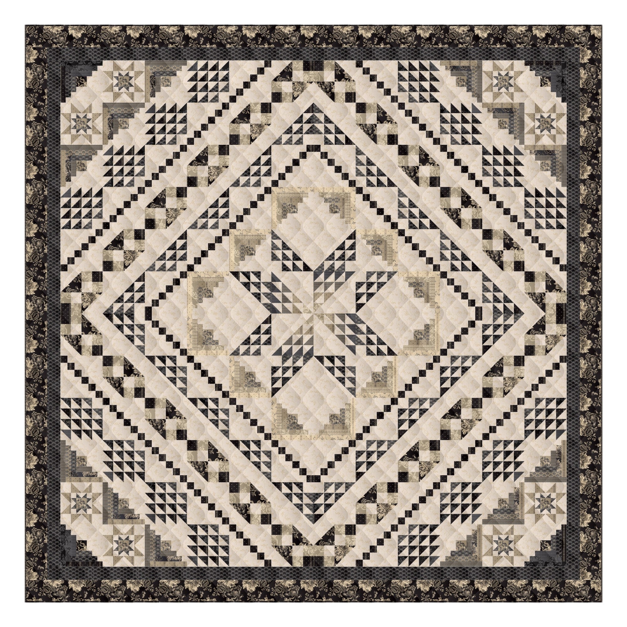 Cocoa Starlight - Quilt Kit Cotillion (109.5" x 109.5")
