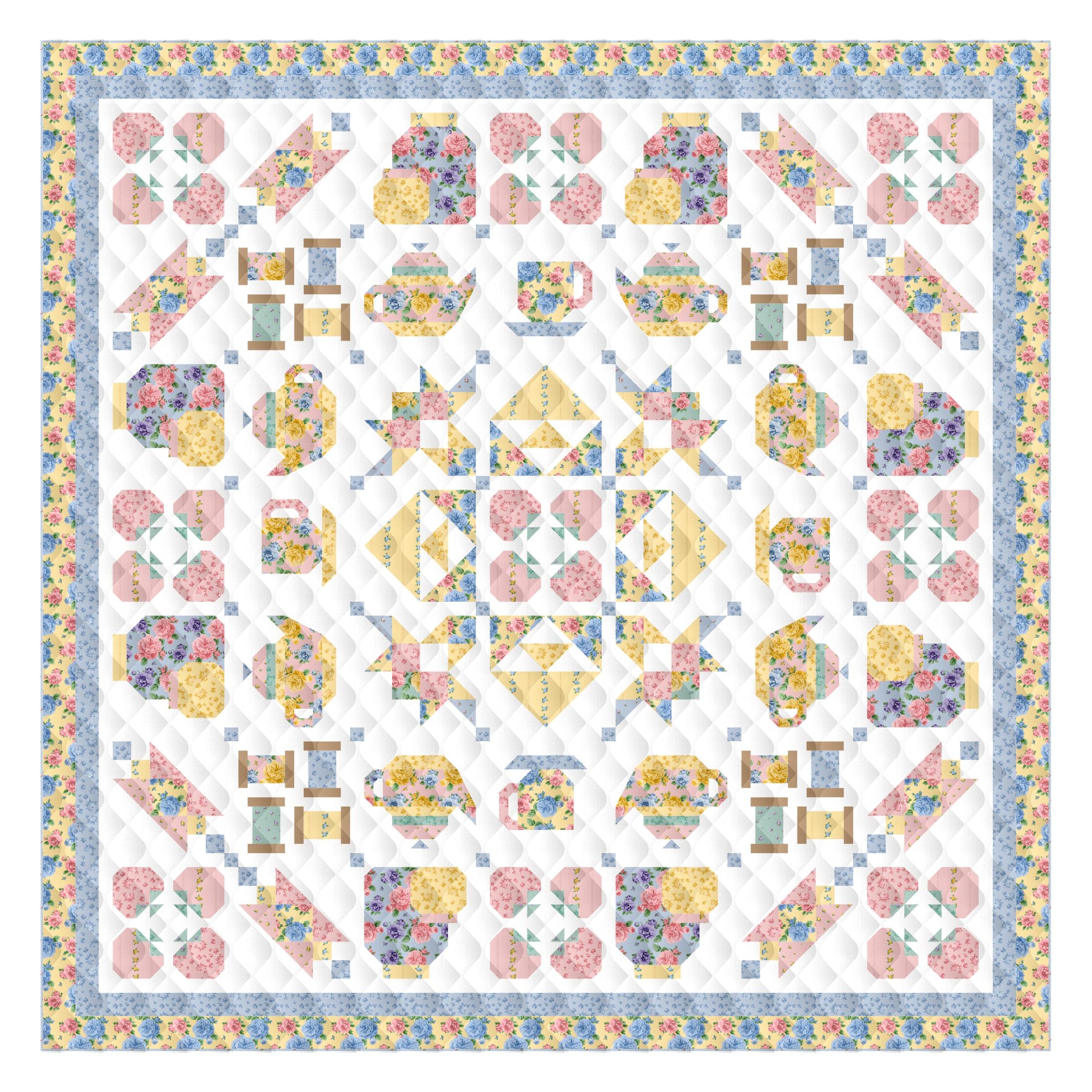 Block Of The Month - Tea Garden (108.5" x 108.5")