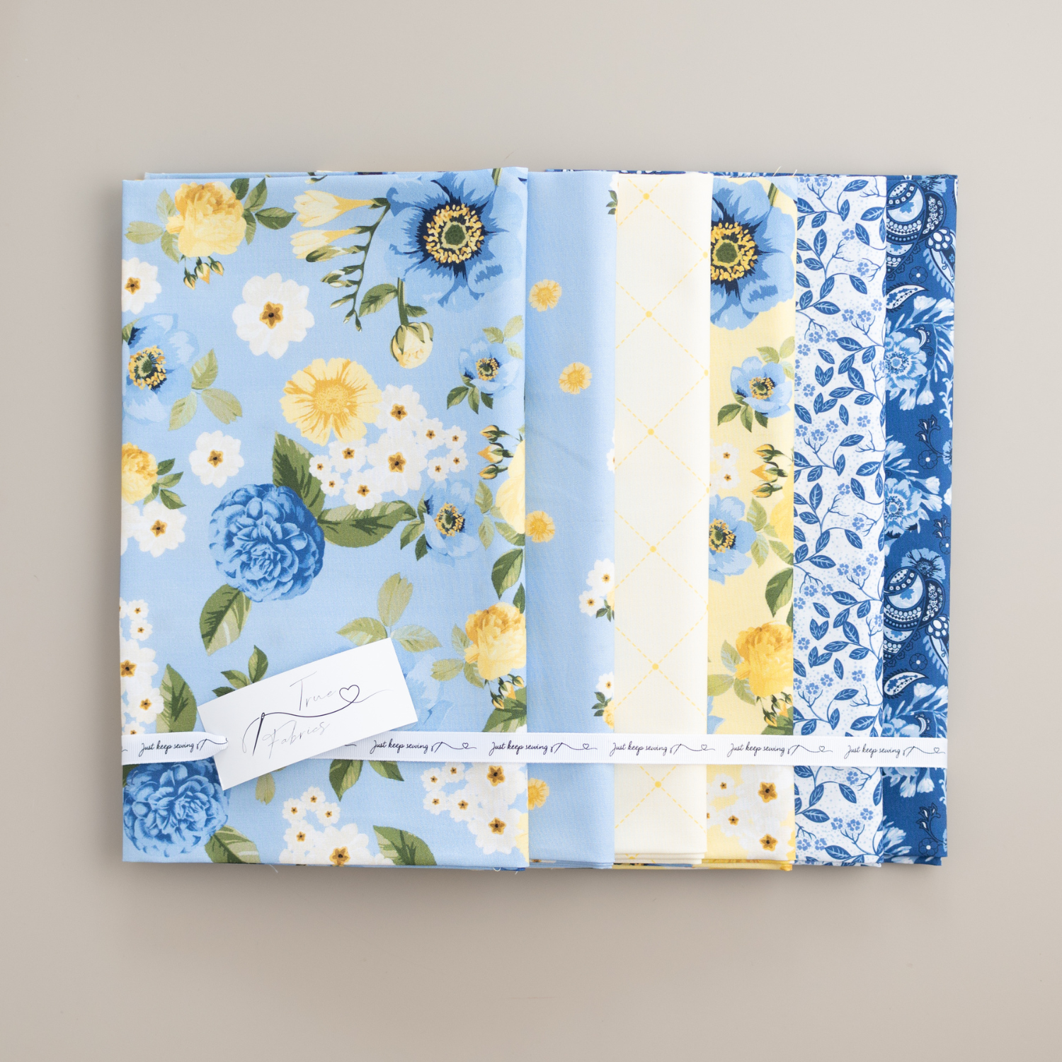 Sunshine Blooms - Floral Paisley Blue