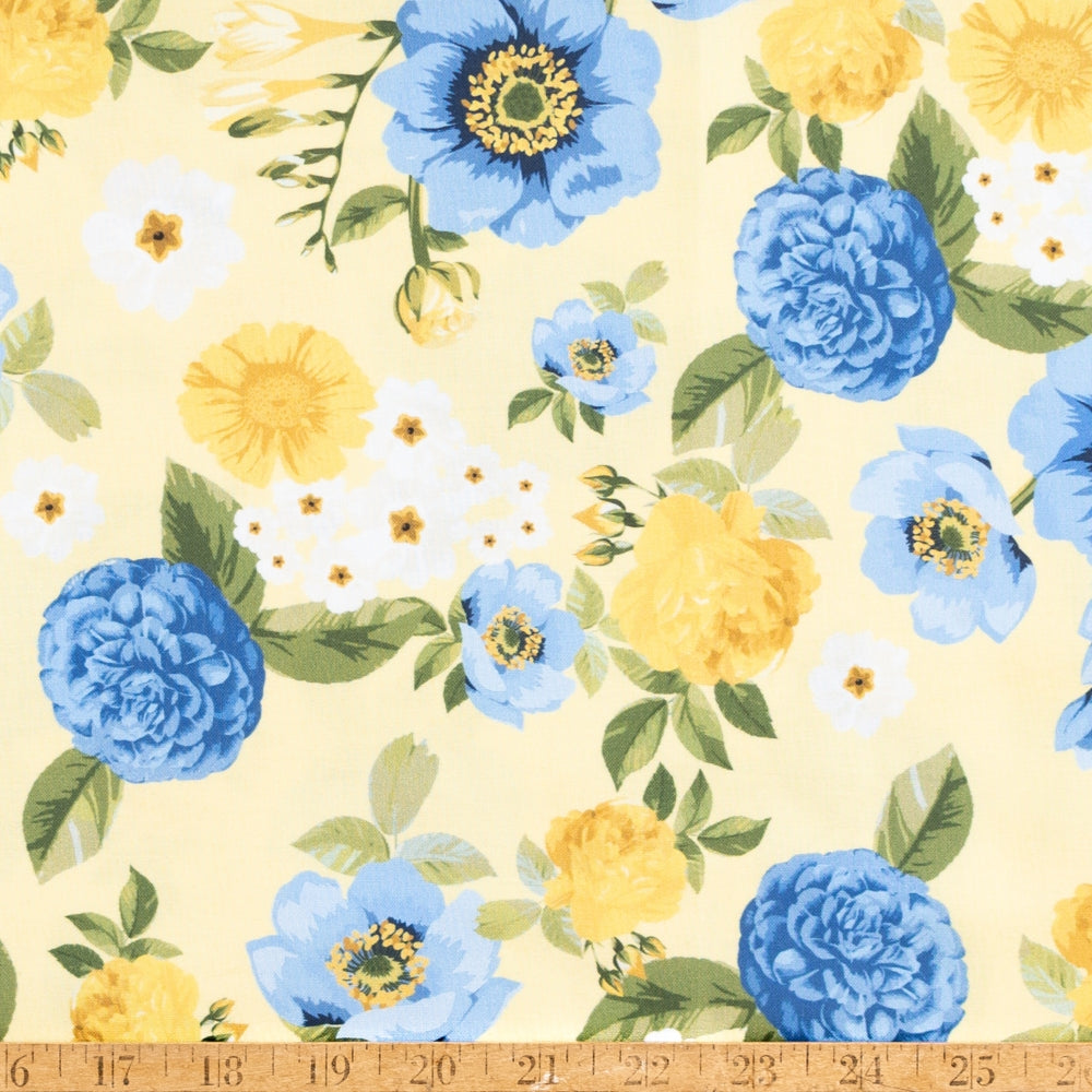 True Fabrics - Sunshine Blooms - Fabric by the yard