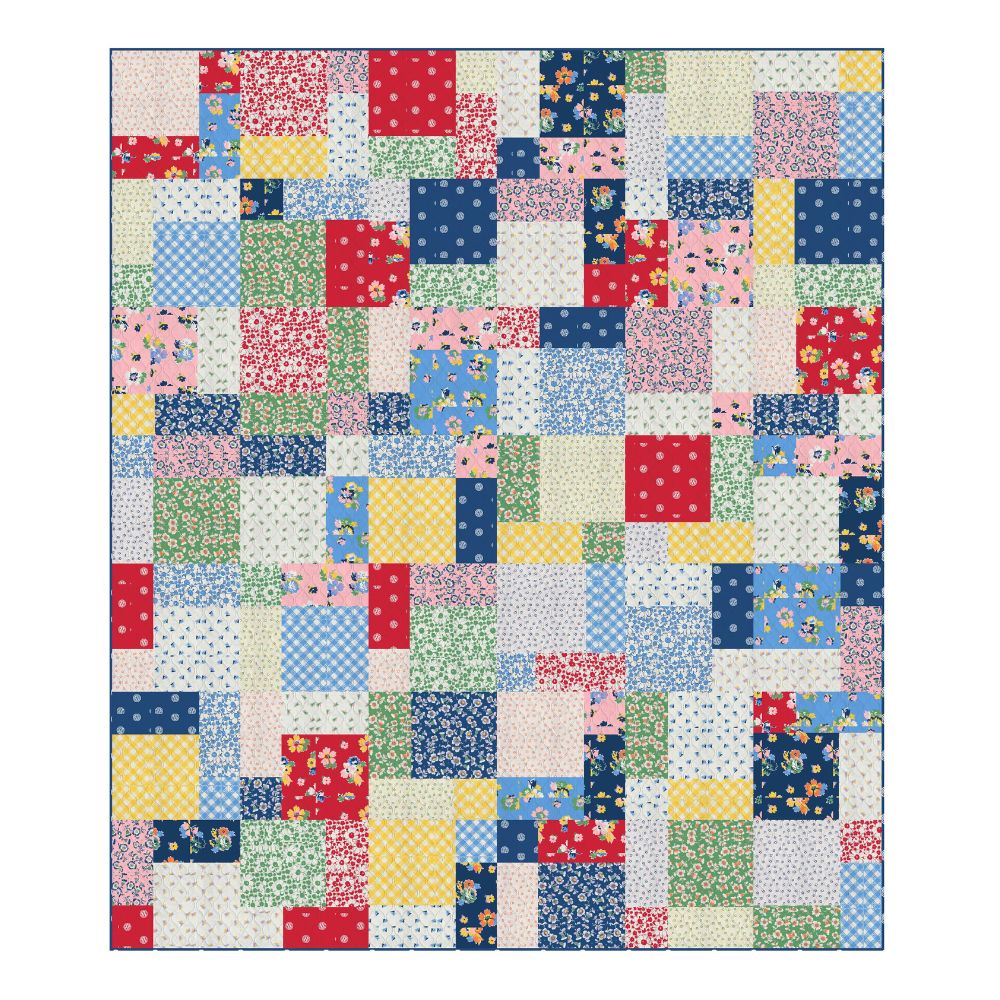 True Fabrics - Geometry - Quilt Kit - 1930s Honey Bunch (63" x 54")