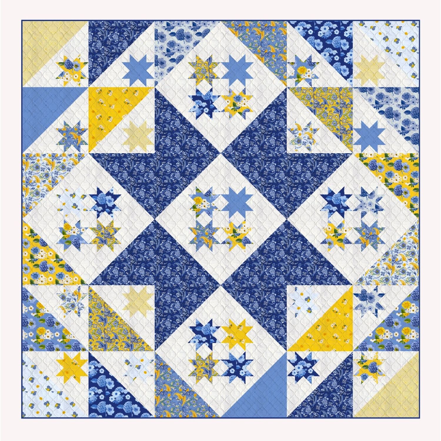 Star Light - Quilt Kit - Sunshine Blooms (72" x 72")