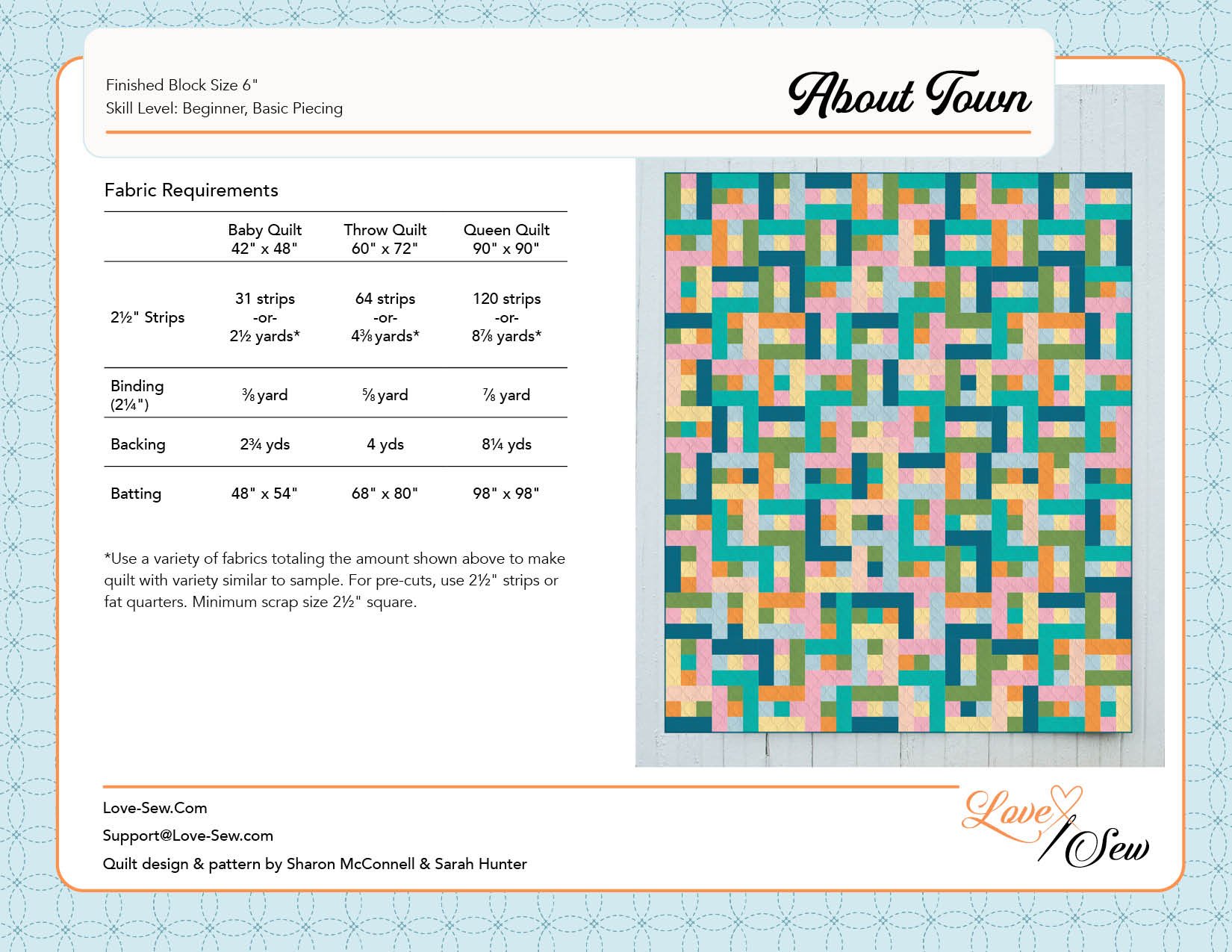 True Fabrics - About Town - Quilt Kit - Avant Equinox (72" x 60")