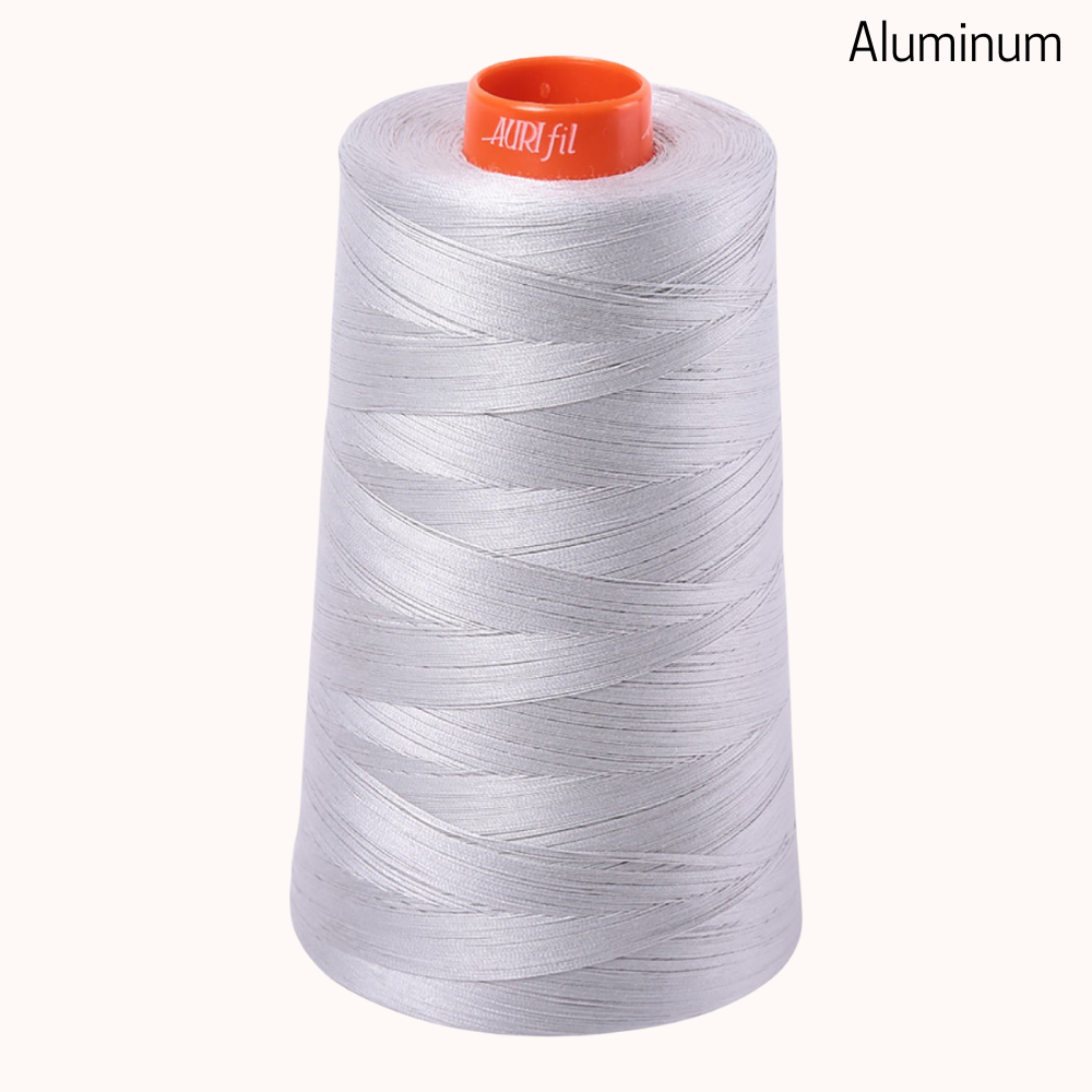 Aurifil 50wt Mako Cotton Cone - Aluminum