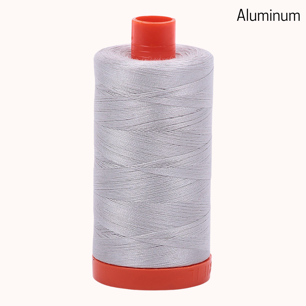 Aurifil 50wt Mako Cotton Large Spool - Aluminium