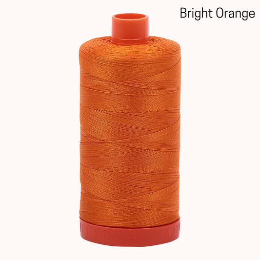 Aurifil 50wt Mako Cotton Large Spool - Bright Orange