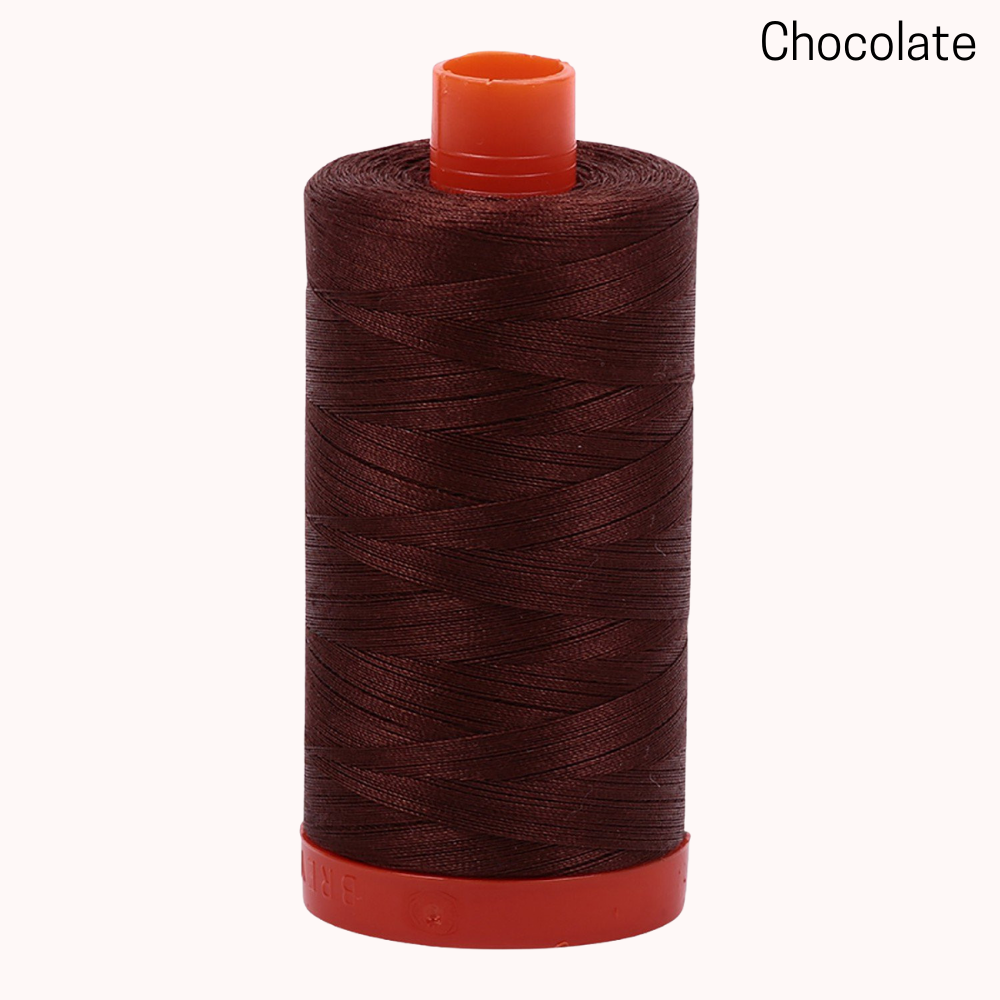 Aurifil 50wt Mako Cotton Large Spool - Chocolate