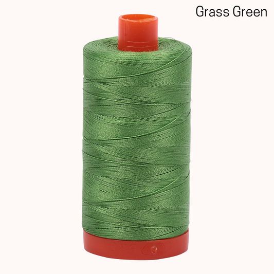 Aurifil 50wt Mako Cotton Large Spool - Grass Green
