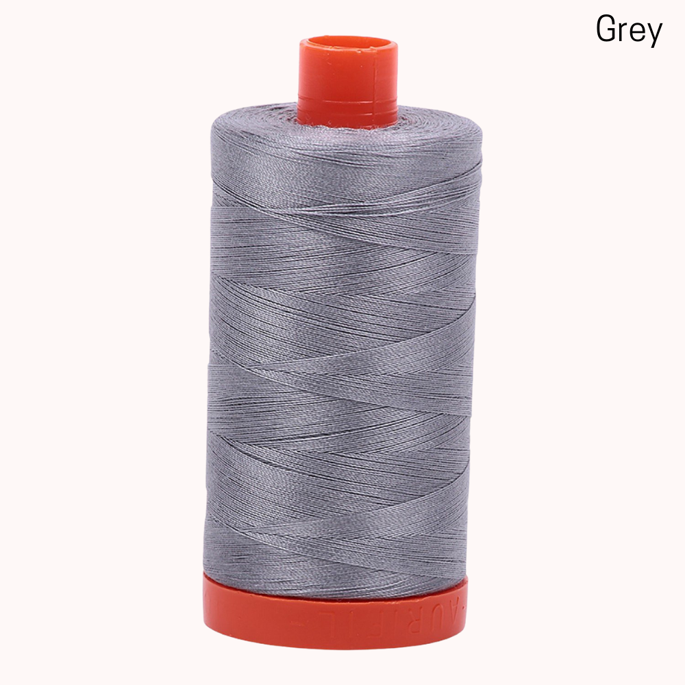 Aurifil 50wt Mako Cotton Large Spool - Grey