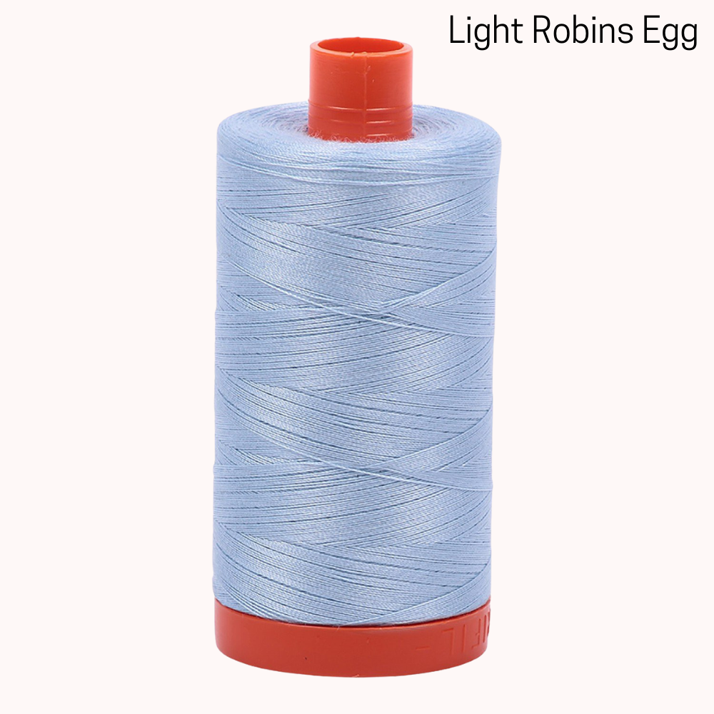 Aurifil 50wt Mako Cotton Large Spool - Light Robins Egg