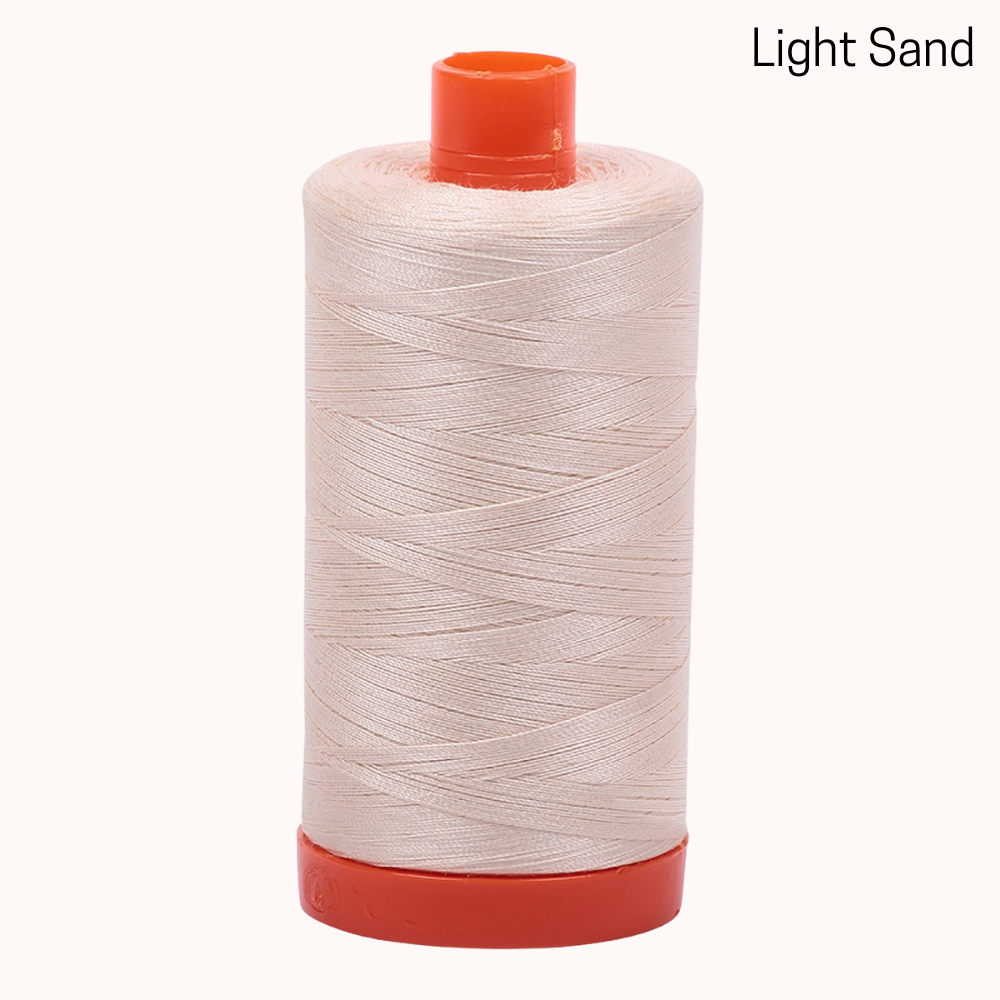 Aurifil 50wt Mako Cotton Large Spool - Light Sand