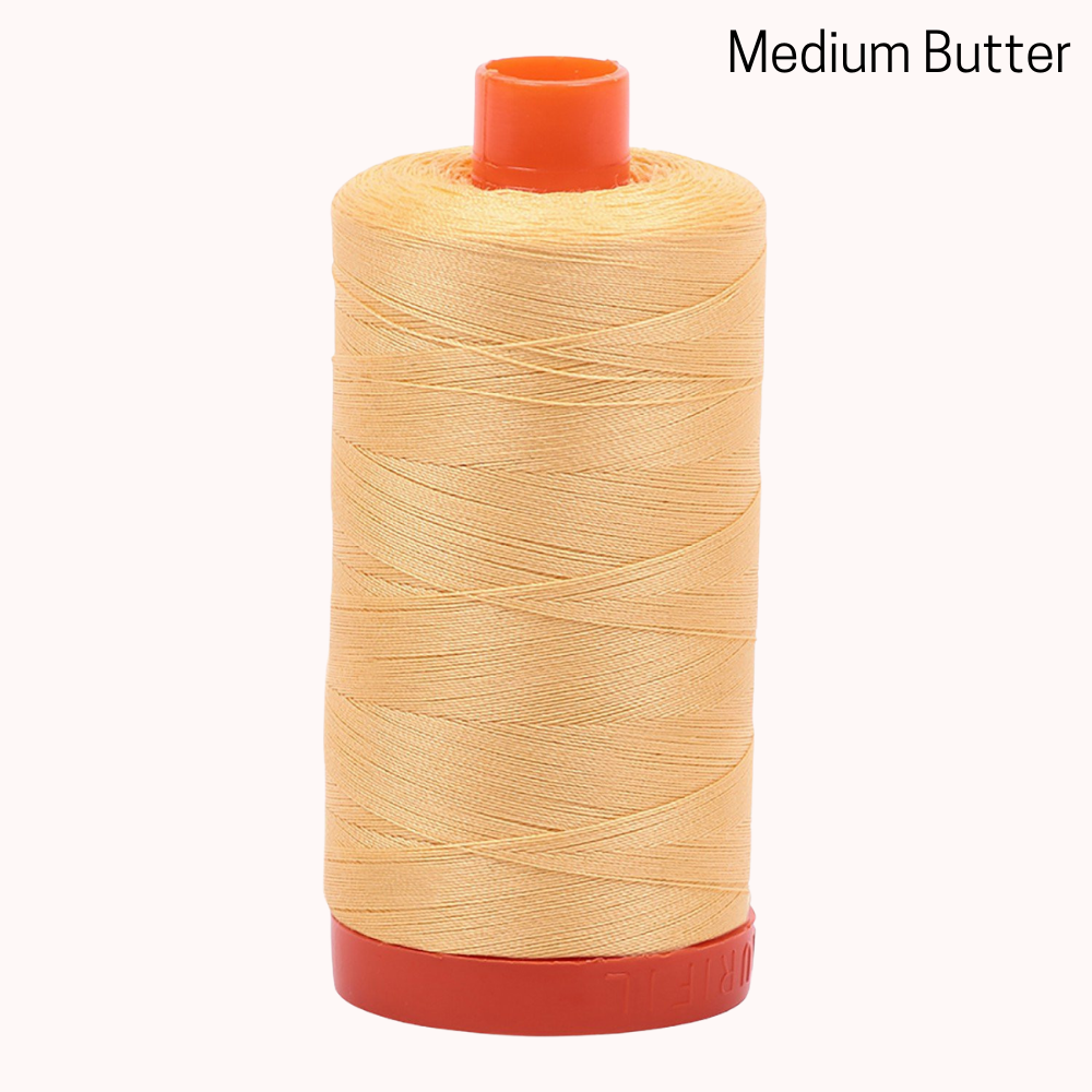 Aurifil 50wt Mako Cotton Large Spool - Medium Butter