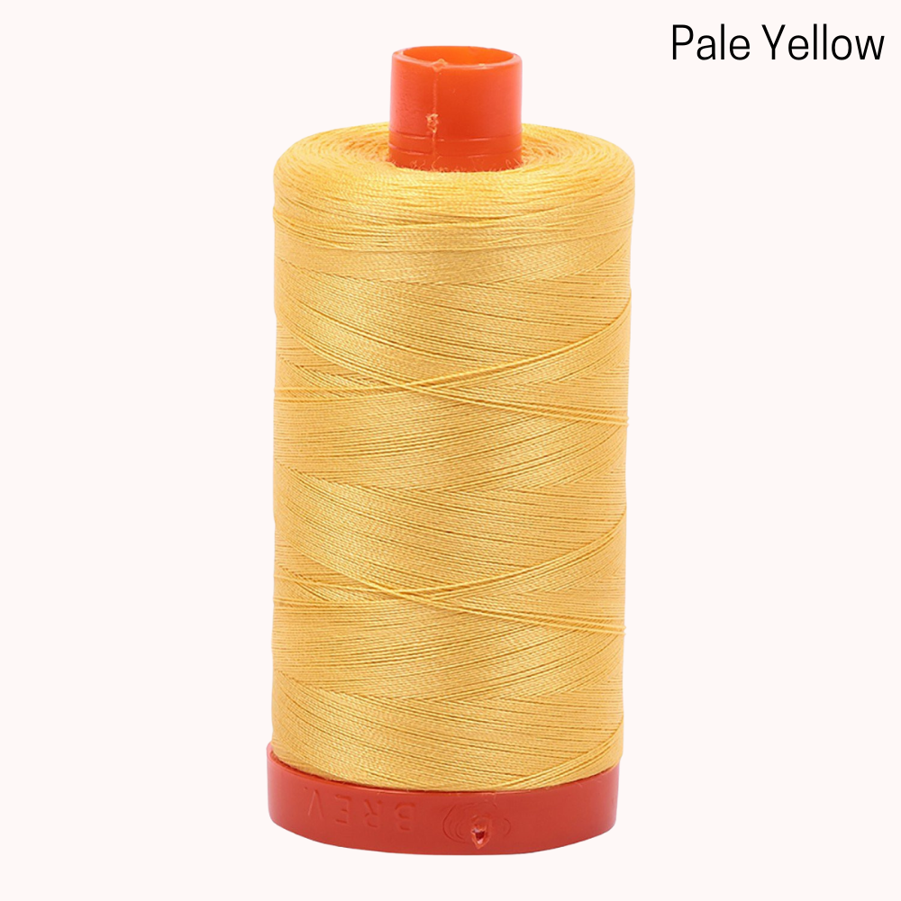 Aurifil 50wt Mako Cotton Large Spool - Pale Yellow