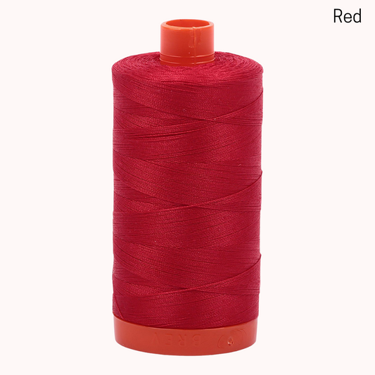 Aurifil 50wt Mako Cotton Large Spool - Red