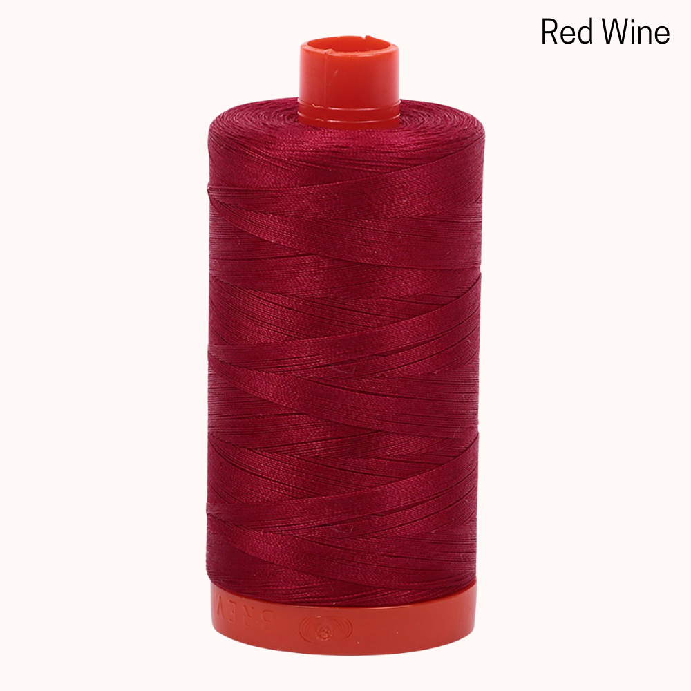 Aurifil 50wt Mako Cotton Large Spool - Red Wine