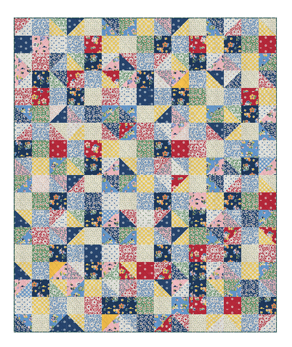True Fabrics - Game Day - Quilt Kit - 1930s Honey Bunch (60" x 72")