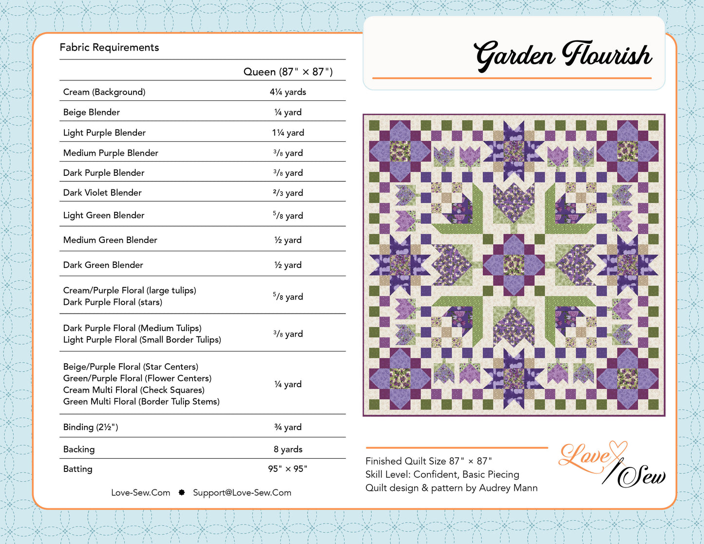 Garden Flourish Quilt Pattern