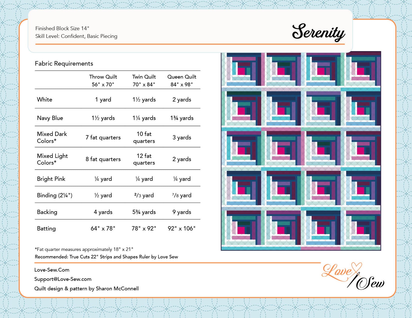 Serenity Quilt Pattern