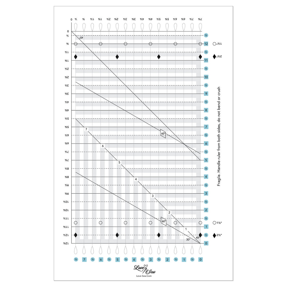 Love Sew Slotted Rulers