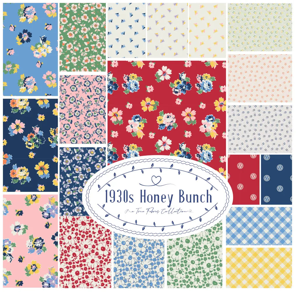 True Fabrics Jelly Roll 1930s Honey Bunch Precut Fabric (2.5 Strips)