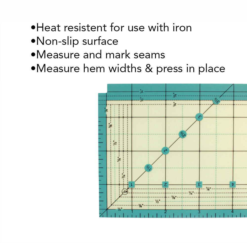 Heat Resistant Seam and Hem Ruler