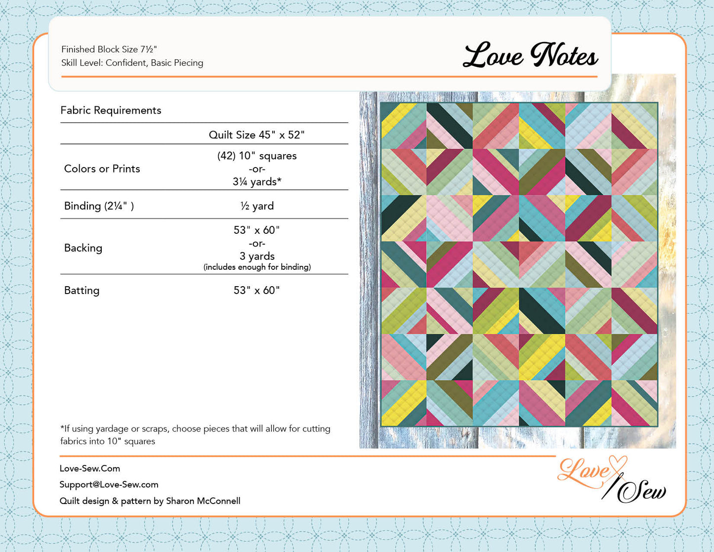 Love Notes Quilt Pattern