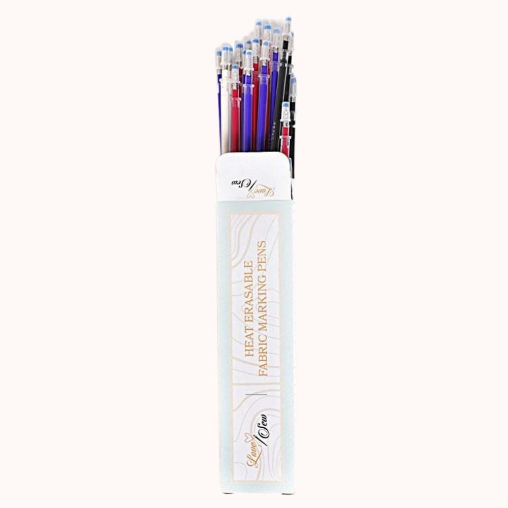 ibotti Heat Erase Pens for Fabric with 8 Free Refills for Quilting Sewing, 4 Colors Assorted Pack