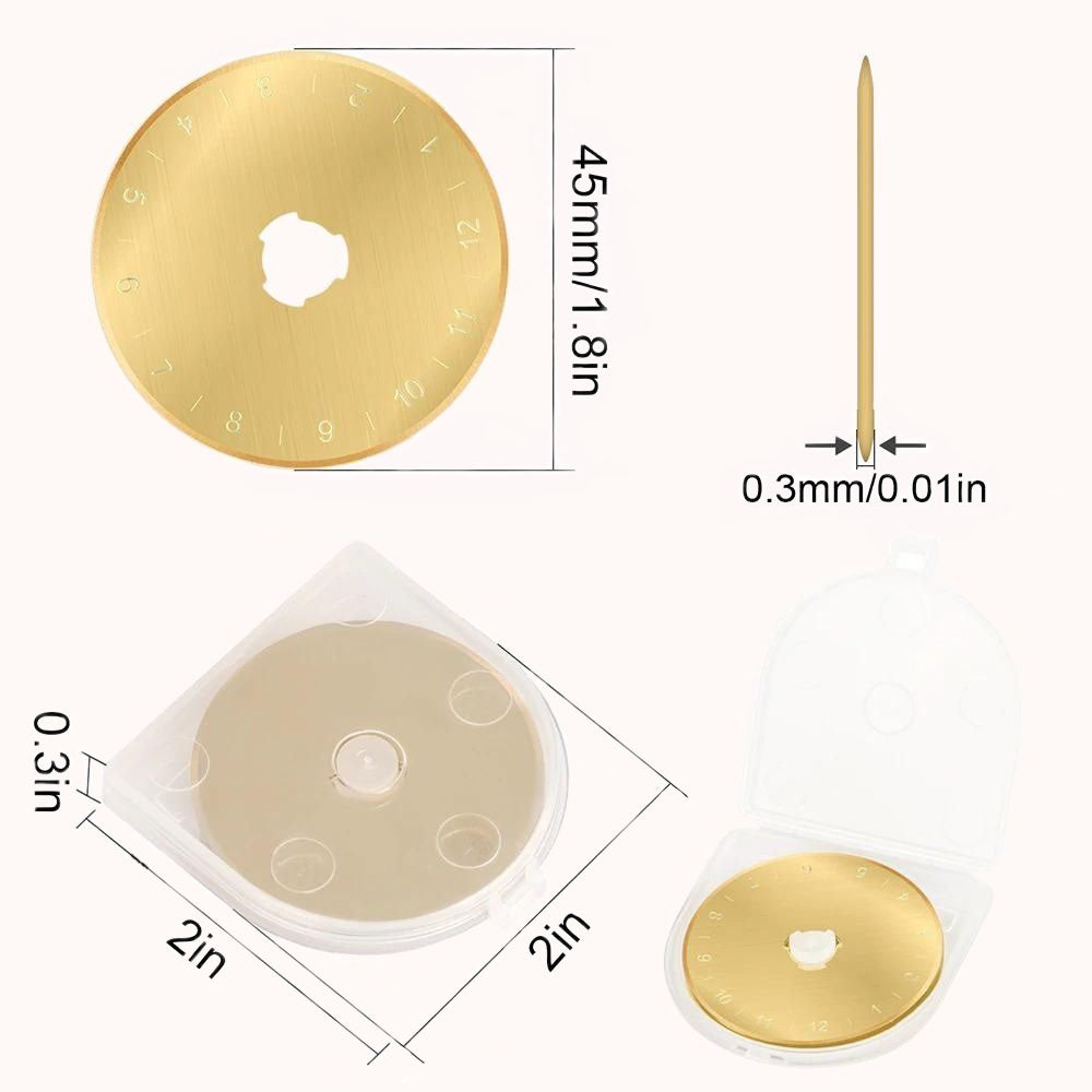 Roll The Gold! Titanium Coated Rotary Cutting Blade Refill-45mm 10/pkg :  Target